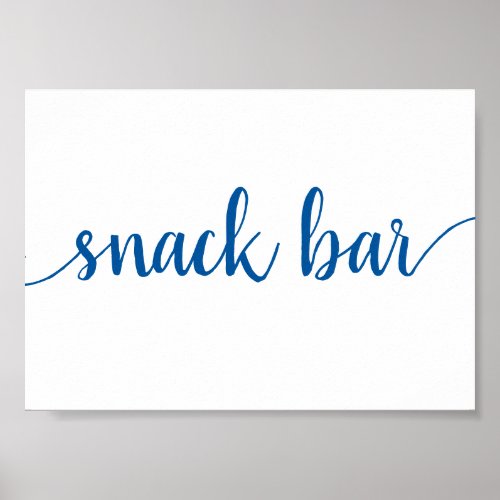 Simple Snack Bar  French Blue Any Event Sign
