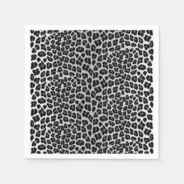Simple Snow leopard pattern  Paper Napkins (Front)