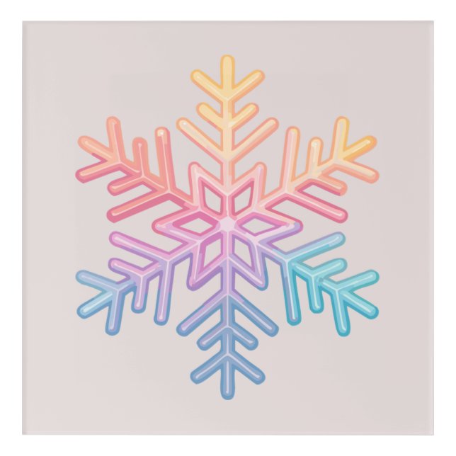 Simple Snowflake Acrylic Print (Front)