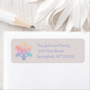 Simple Snowflake Label