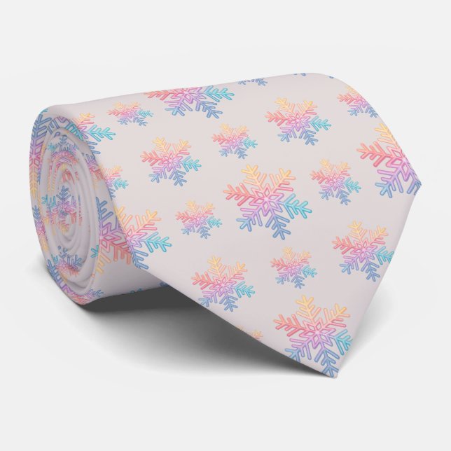 Simple Snowflake Neck Tie (Rolled)