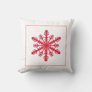 Simple Snowflake Throw Pillow