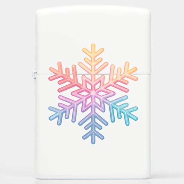 Simple Snowflake Zippo Lighter (Front)