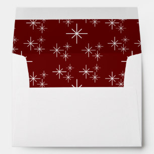Simple Snowflakes Winter Christmas Holiday Envelope