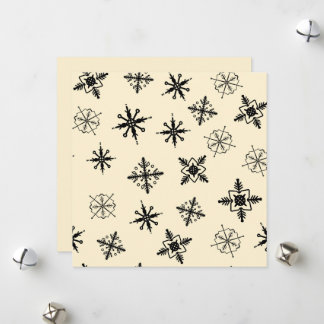 Simple Snowflakes Xmas Holiday Card