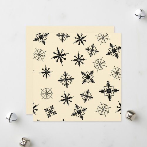 Simple Snowflakes Xmas Holiday Card
