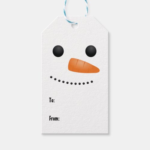 Simple Snowman To From Gift Tags