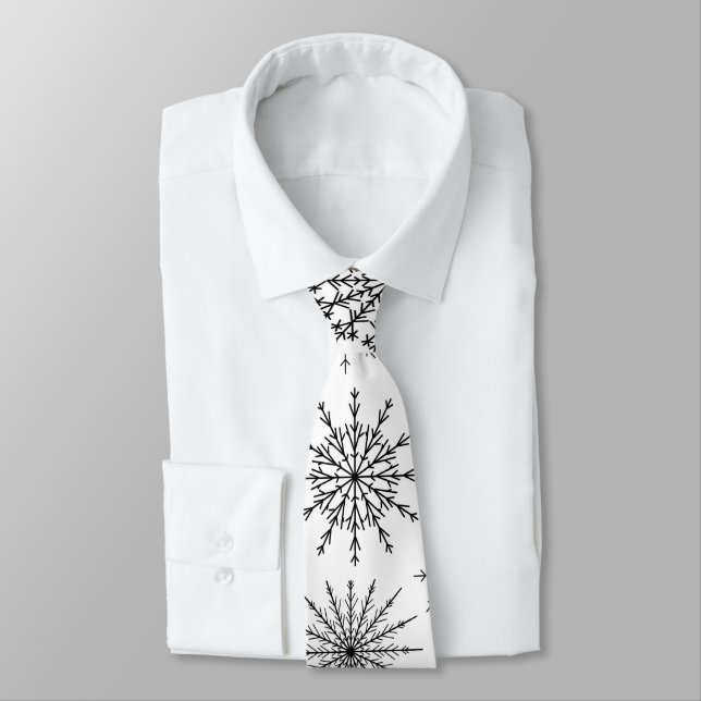 Simple Snowstorm Neck Tie (Tied)