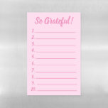 Simple So Grateful Gratitude List Magnetic Dry Erase Sheet
