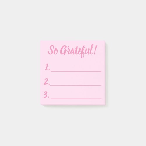 Simple So Grateful Gratitude List Post-it Notes