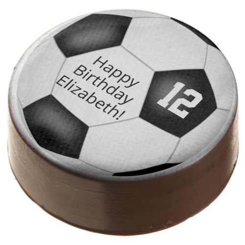 simple soccer ball kids teens birthday party chocolate covered oreo