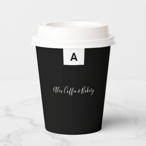 Simple Social Media Business Logo Custom Paper Cups