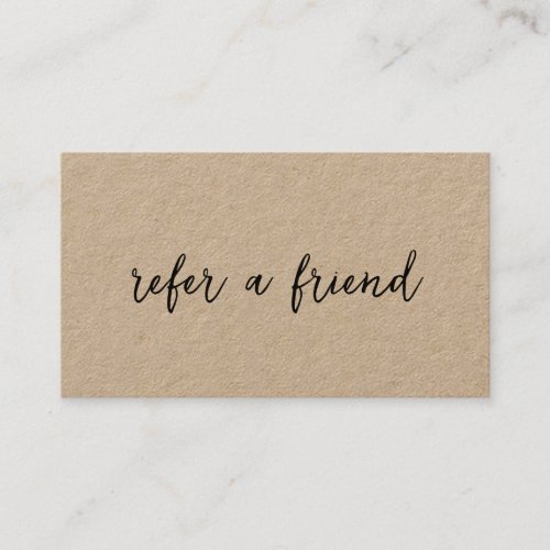 Simple Social Media Icons Elegant Modern Rustic Referral Card