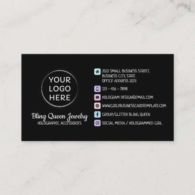 Simple Social Media Script Generic Business Card