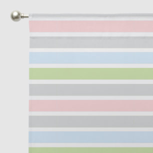 Simple Soft Pastel Stripes Sheer Curtains