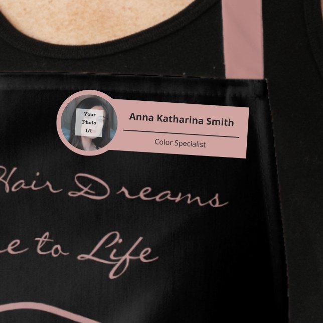 Simple Soft Pink Profile Image Expertise Name Tag (Simple Soft Pink Profile Image Expertise Name Tag)