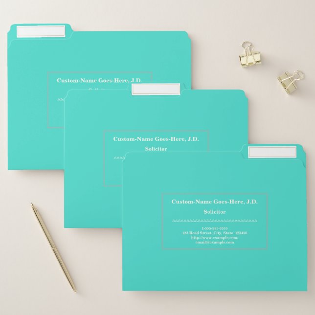 Simple Solicitor File Folders (Set)