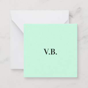 Simple solid color add name text momonog note card
