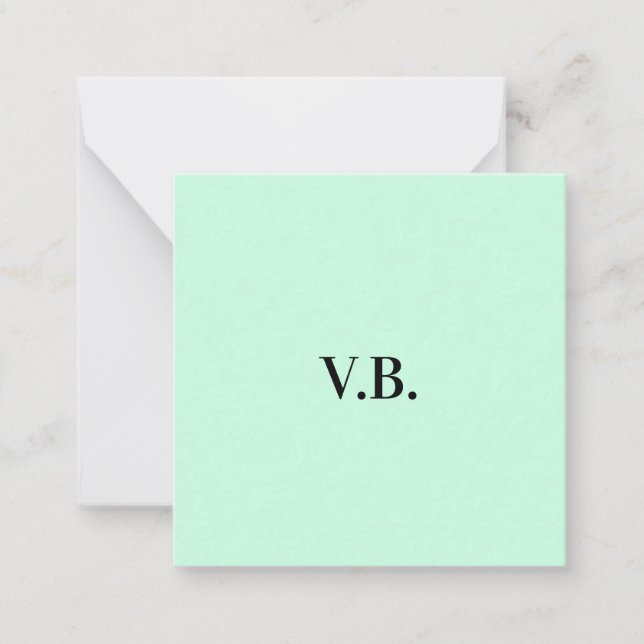 Simple solid color add name text momonog note card (Front)