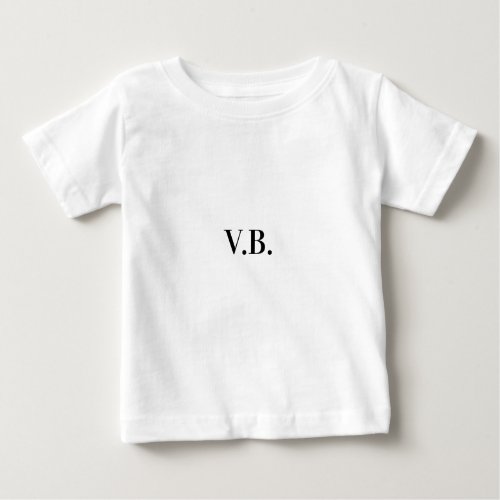 Simple solid color add name text monogram  baby T_Shirt