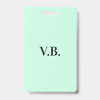 Simple solid color add name text monogram badge