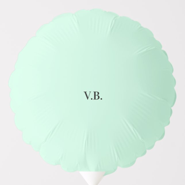 Simple solid color add name text monogram   balloon (Front)
