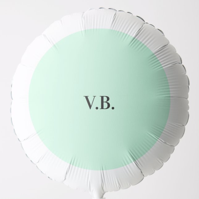 Simple solid color add name text monogram  balloon (Front)