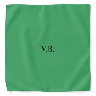 Simple solid color add name text monogram bandana