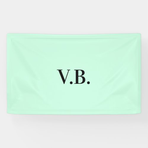 Simple solid color add name text monogram  banner