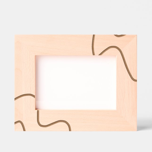 Simple solid color add name text monogram  engraved frames (Front)