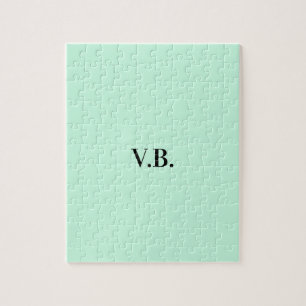 Simple solid color add name text monogram jigsaw puzzle