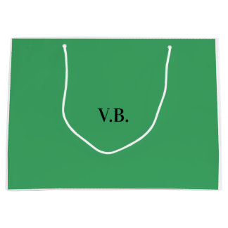 Simple solid color add name text monogram large gift bag