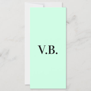 Simple solid color add name text monogram   magnetic invitation