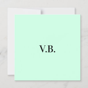 Simple solid color add name text monogram    magnetic invitation