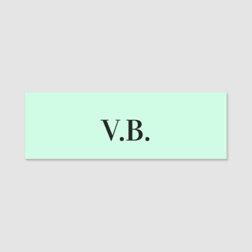 Simple solid color add name text monogram name tag