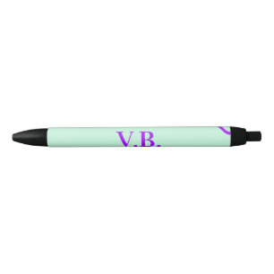 Simple solid color add name text monogram pen