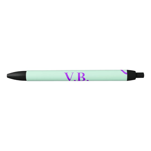 Simple solid color add name text monogram  pen (Front)