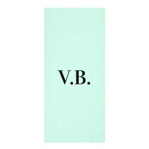 Simple solid color add name text monogram rack card