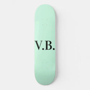 Simple solid color add name text monogram   skateboard