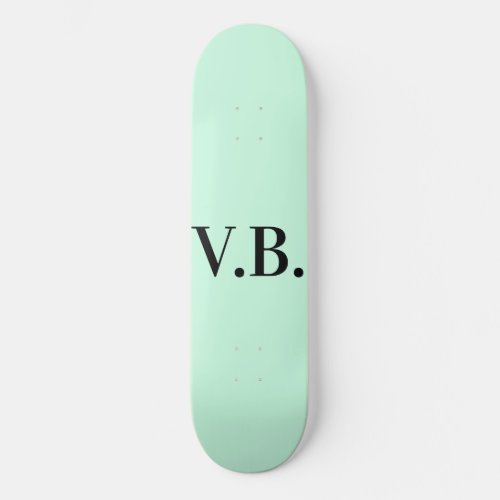 Simple solid color add name text monogram   skateboard