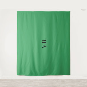 Simple solid color add name text monogram tapestry