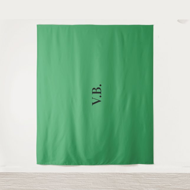 Simple solid color add name text monogram  tapestry (Front)
