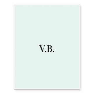 Simple solid color add name text monogram temporary tattoos
