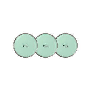 Simple solid color add name text monogram tl golf ball marker