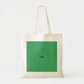 Simple solid color add name text monogram tote bag