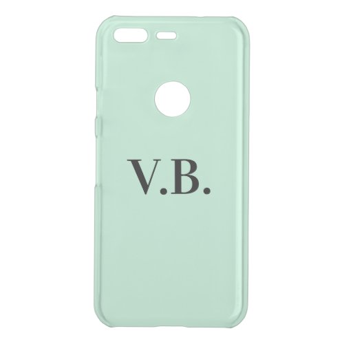 Simple solid color add name text monogram  uncommon google pixel case