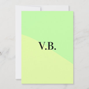 Simple solid color add name text monogram yellow g invitation