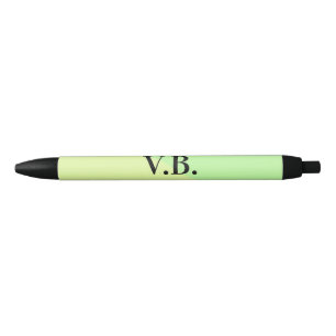 Simple solid color add name text monogram yellow g pen