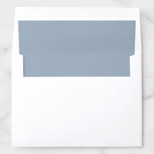 Simple Solid Color Dusty Blue Wedding Envelope Liner