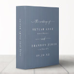 Simple Solid Color Dusty Blue Wedding Photo Album<br><div class="desc">Simple Solid Color Dusty Blue Wedding Photo Album Binder. This modern minimal Album option is simple classic and elegant with a plain solid background color and a pretty signature script calligraphy font with tails. Shown in the new Colorway. Available in several color options, or feel free to edit the colors...</div>